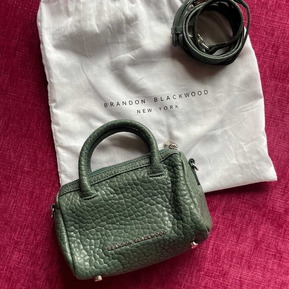 Brandon Blackwood Mini Cara Duffle Bag - Green Bubble Leather - Picture 2 of 3